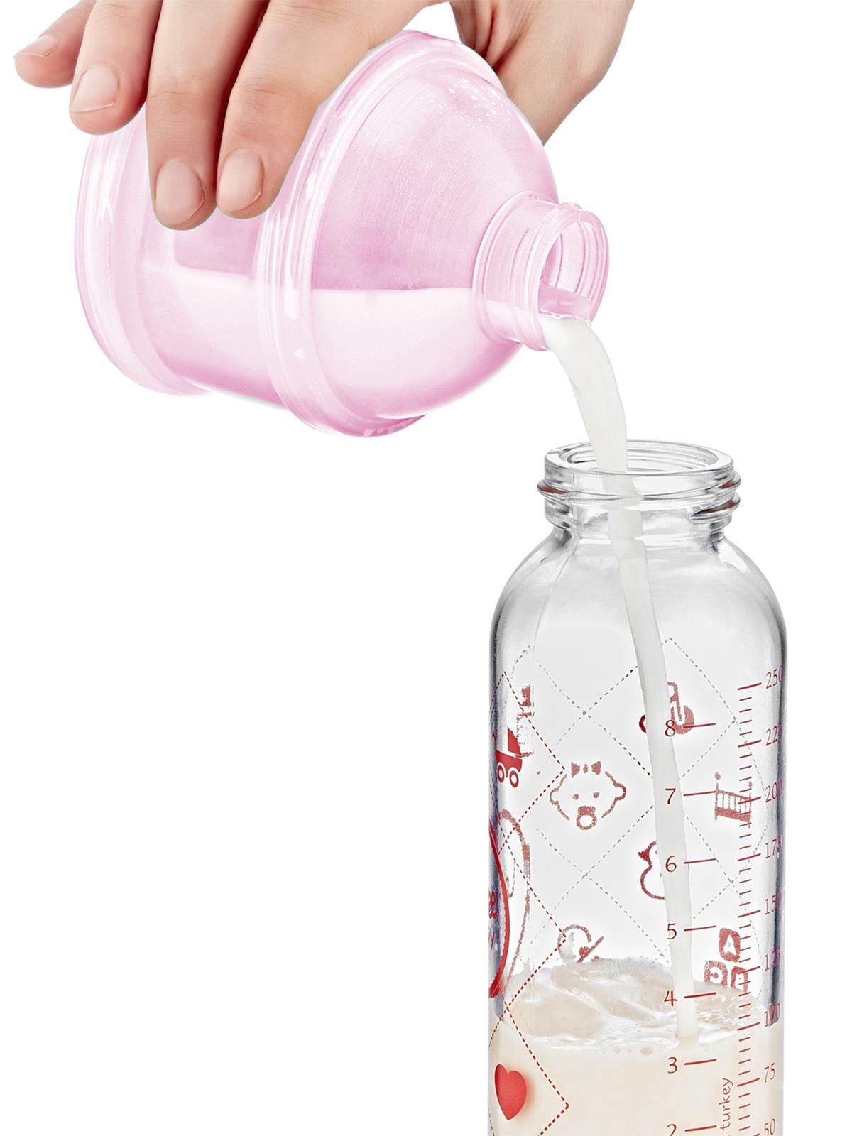 BabyJem Katlı Toz Mama Kabı - Pembe