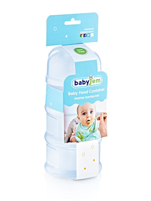 BabyJem Katlı Toz Mama Kabı - Mavi