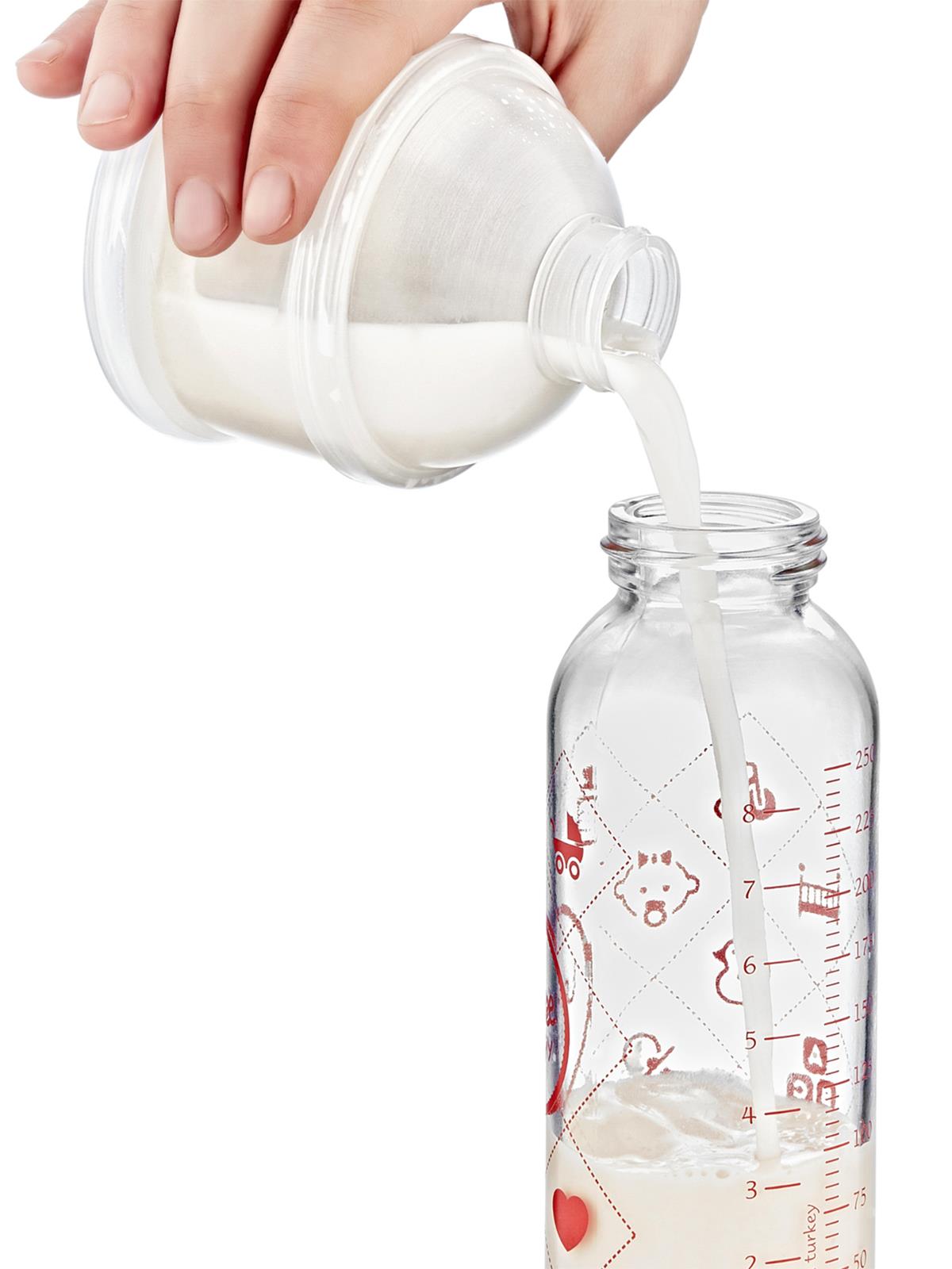 BabyJem Katlı Toz Mama Kabı - Beyaz