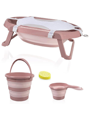 Babyjem 5'li Katlanır Banyo Seti  - Pudra