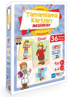 Blue Focus Games Tamamlama Kartları Meslekler 36 Parça Renkli