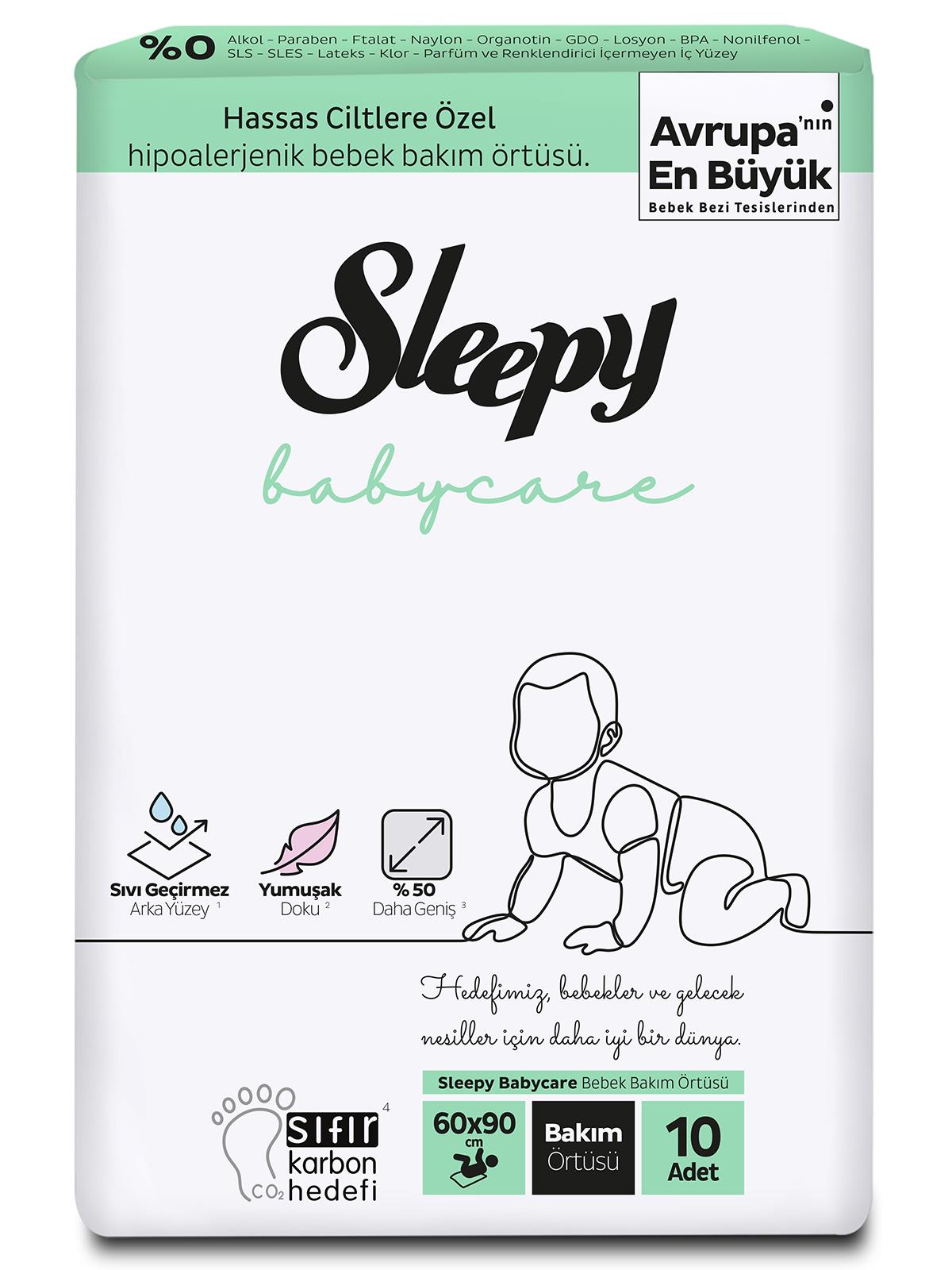 Sleepy Bebek Bakım Örtüsü 60x90 cm 10 Adet - Standart