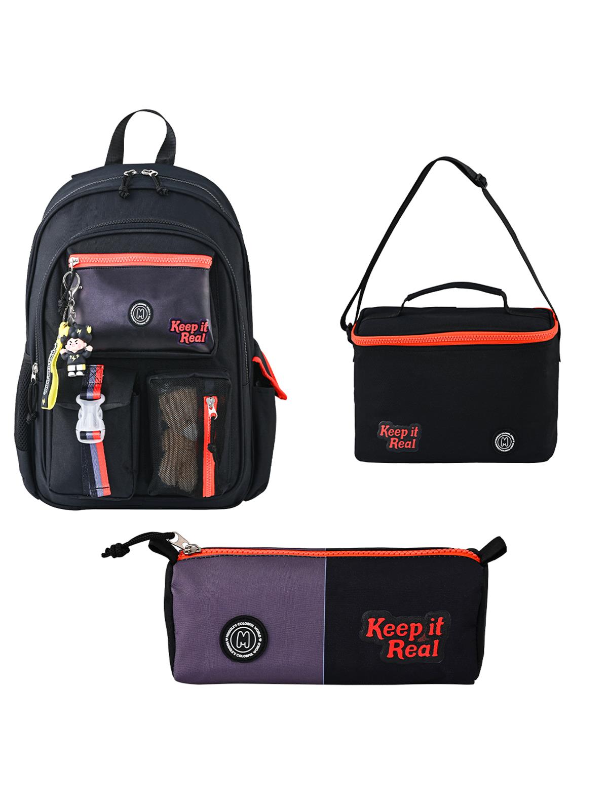 Startech Spor Black Start 3'lü Okul Çanta Seti