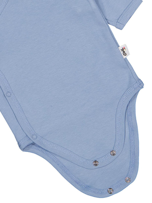 Civil Baby Renkli Kumaş 1-6 Ay Unisex Zıbın Badi - Mavi