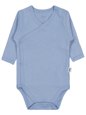 Civil Baby Renkli Kumaş 1-6 Ay Unisex Zıbın Badi - Mavi
