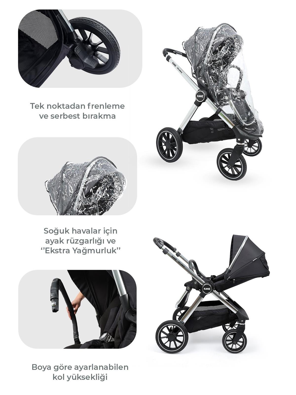 Kanz Explorer Travel Sistem Bebek Arabası - Siyah