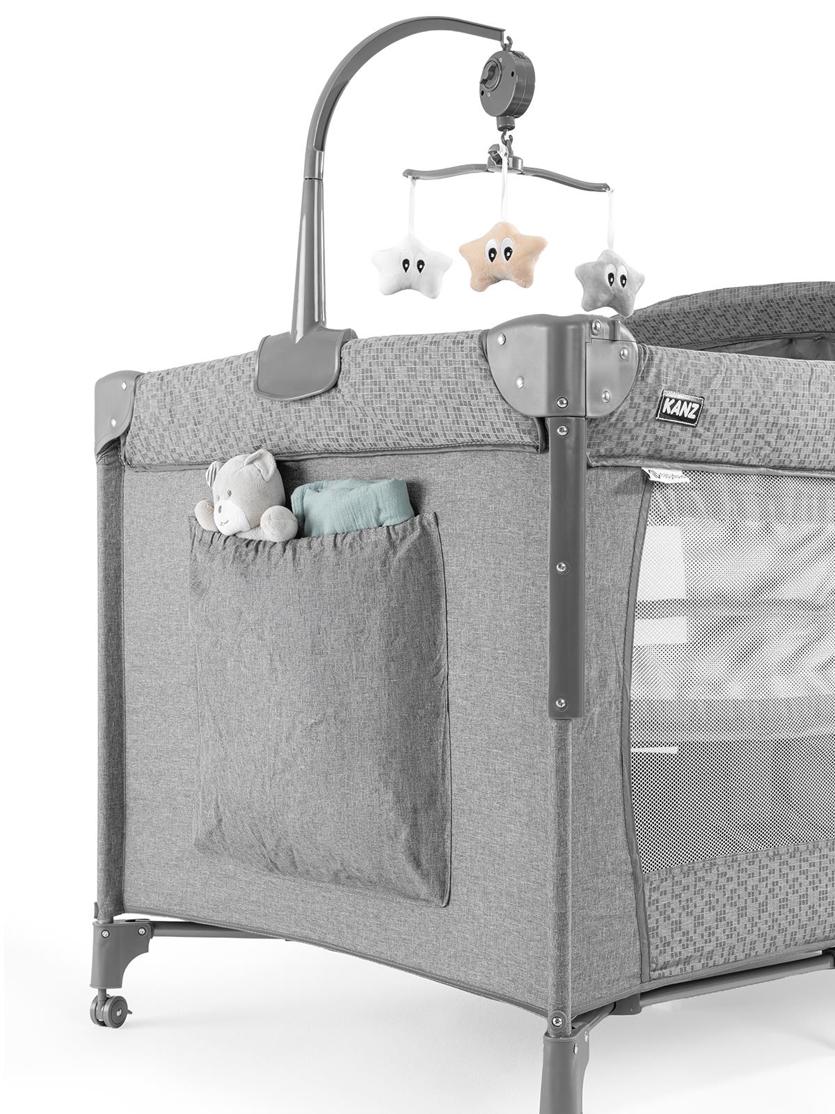 Kanz Momside Anne Yanı Oyun Parkı 70*110 Cm - Gri