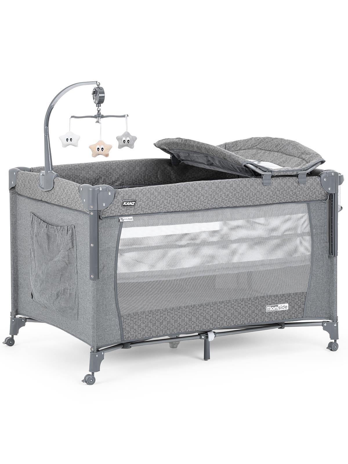 Kanz Momside Anne Yanı Oyun Parkı 70*110 Cm - Gri