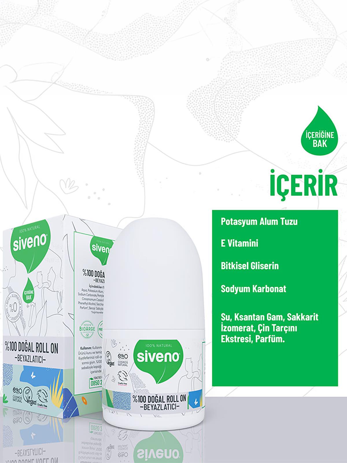 Siveno %100 DOĞAL ROLL-ON- BEYAZLATICI