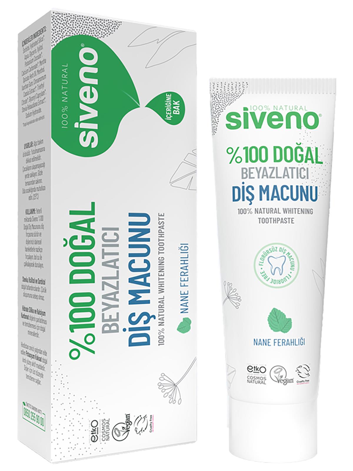 Siveno %100 Doğal Beyazlatıcı Diş Macunu