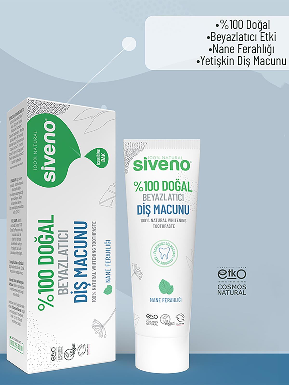 Siveno %100 Doğal Beyazlatıcı Diş Macunu