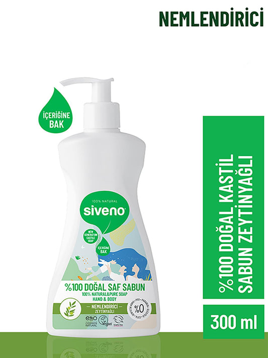 Siveno %100 Zeytinyağlı Doğal Sıvı Sabun 300 ml