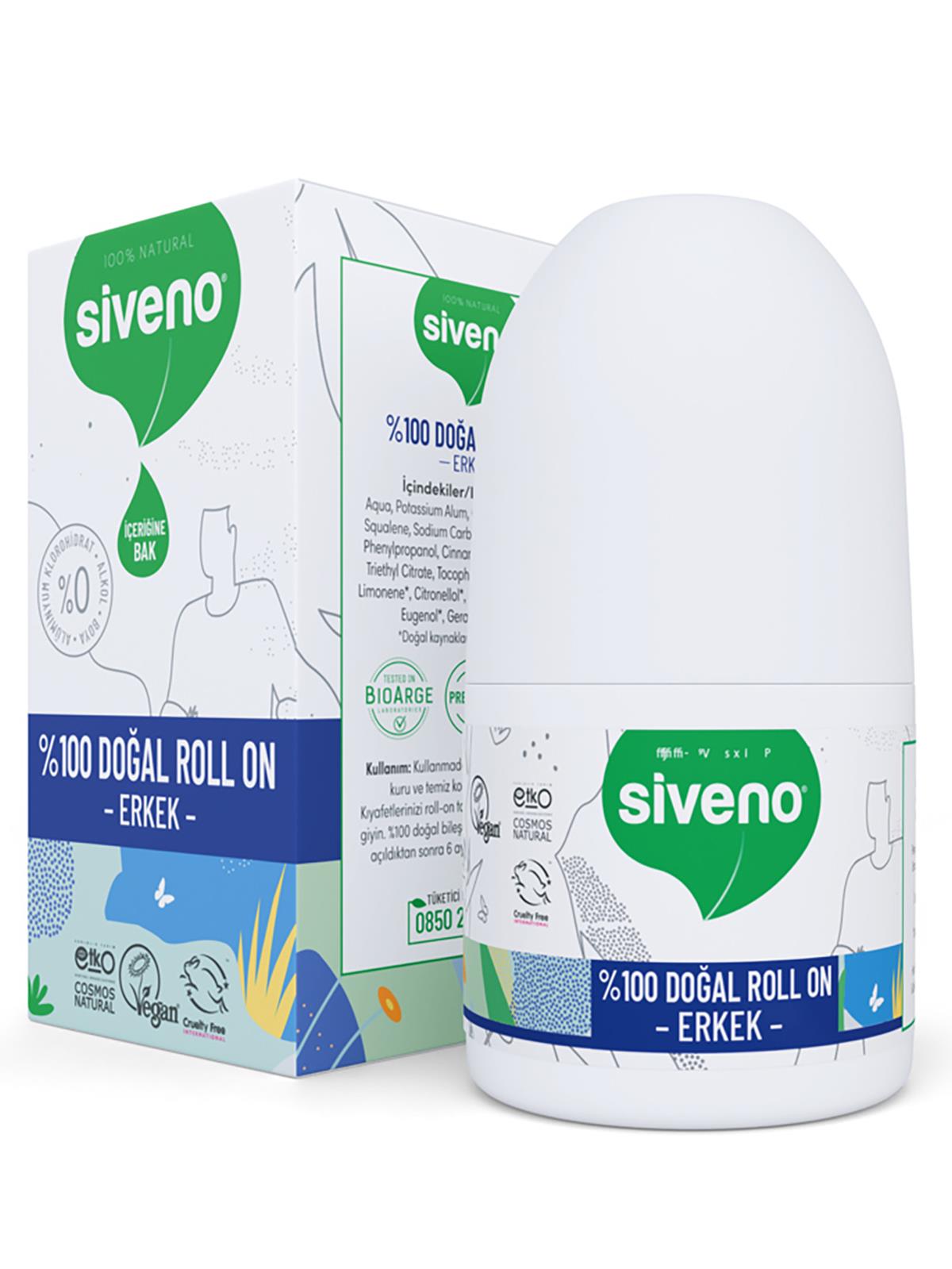 Siveno %100 Doğal Roll-On – Erkekler İçin 50 ml