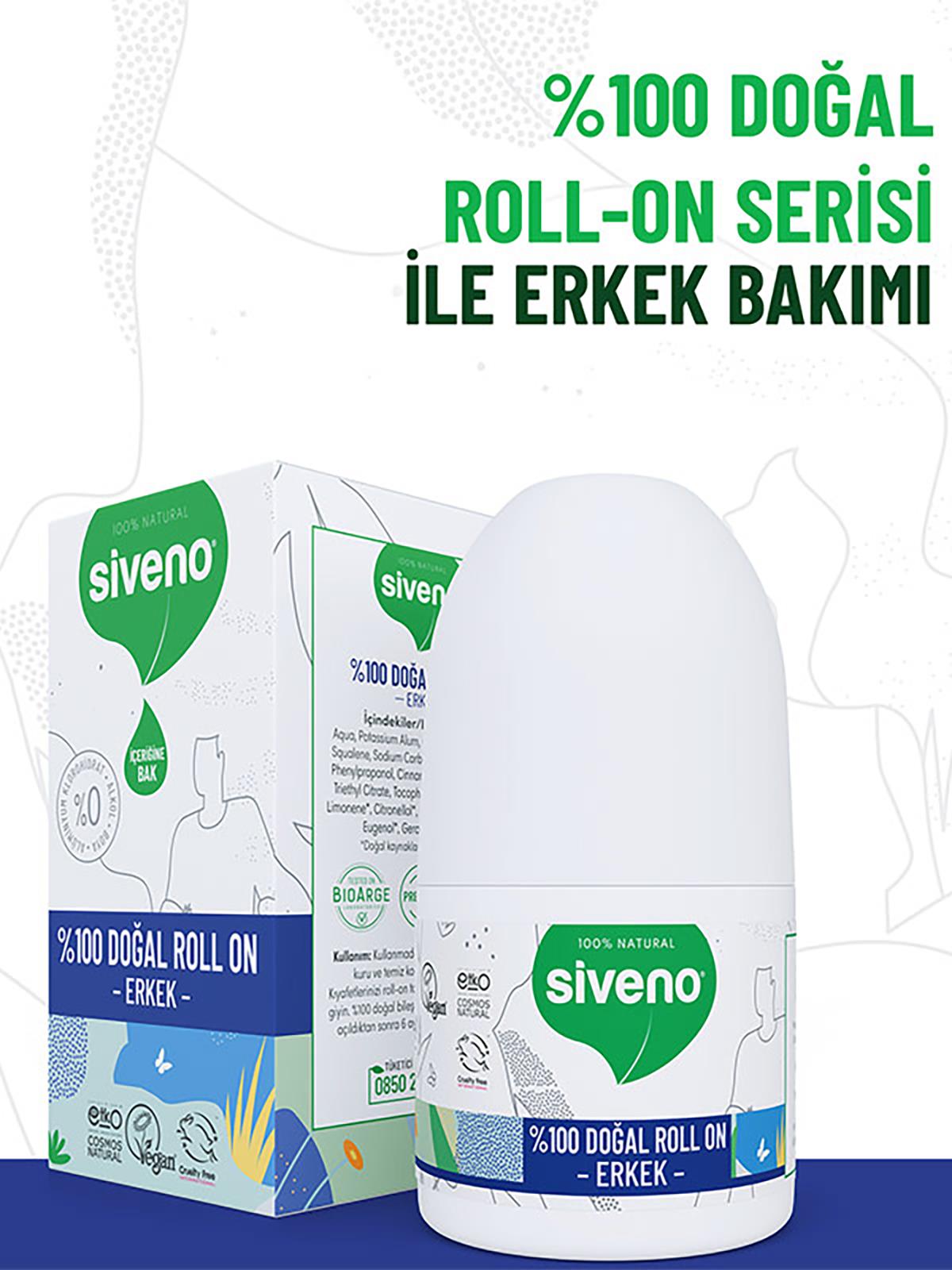 Siveno %100 Doğal Roll-On – Erkekler İçin 50 ml