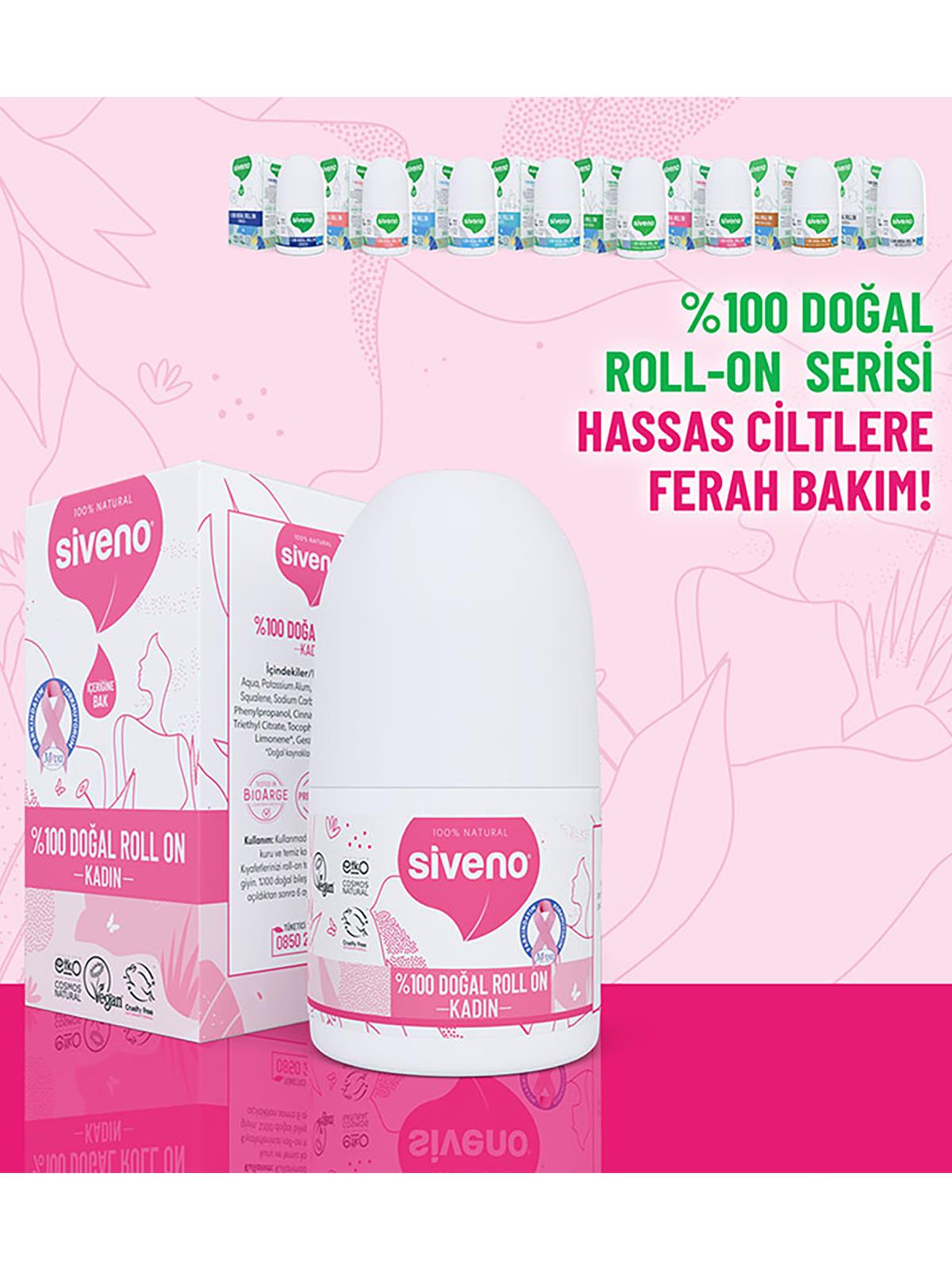Siveno Doğal Roll-On Kadınlar İçin 50 ml