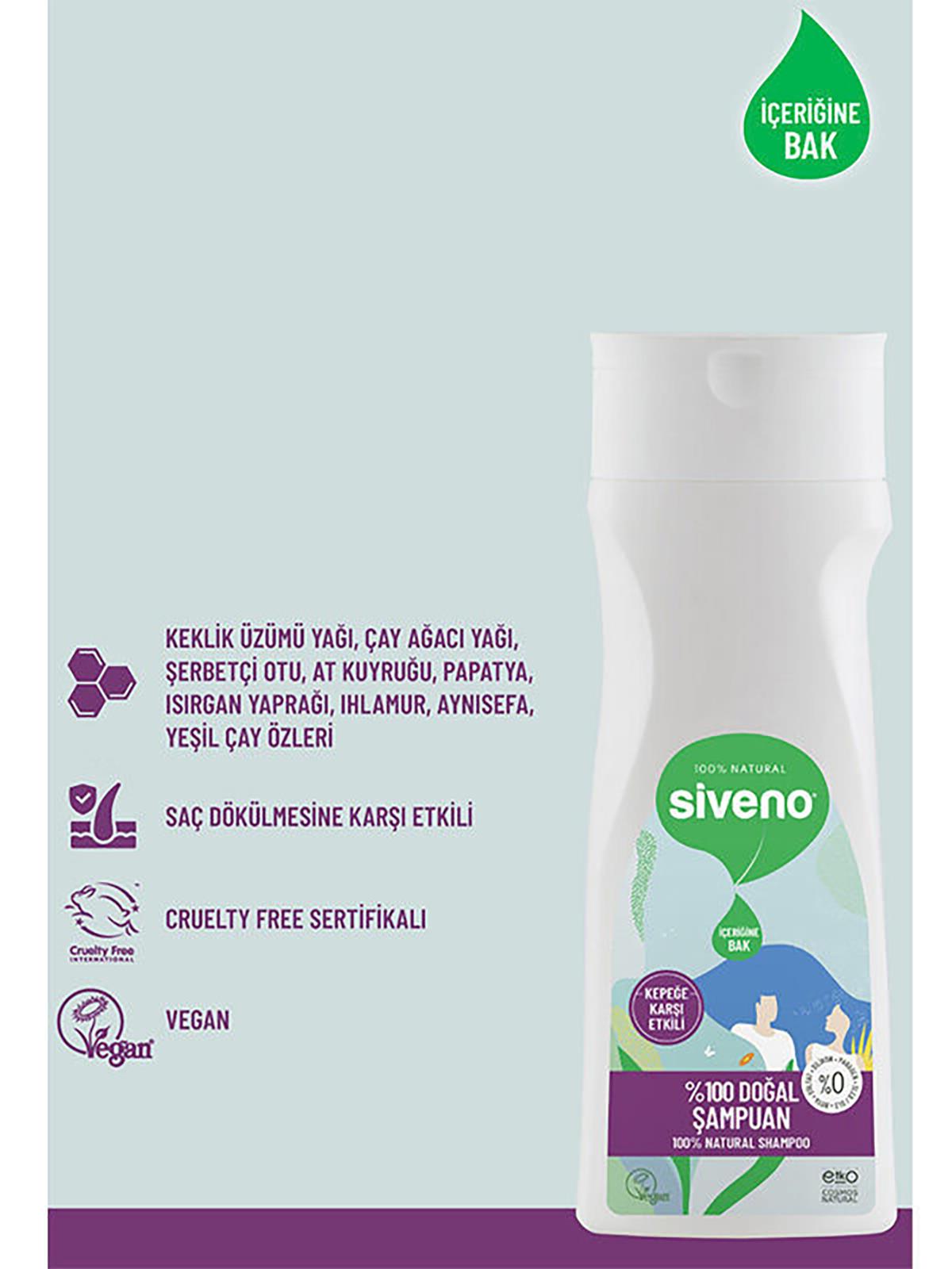 Siveno %100 Doğal Kepek Şampuanı 300ml