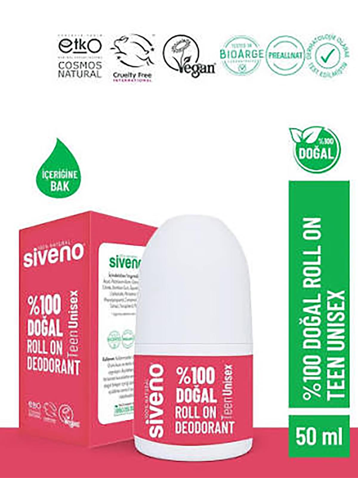 Siveno Doğal Roll On Deodorant – Teen Unisex 50ml