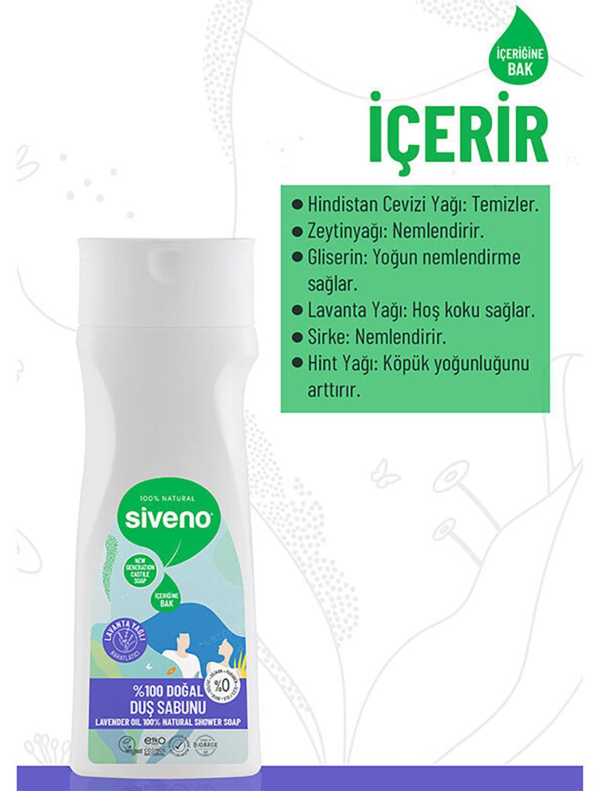 Siveno %100 Doğal Lavanta Yağlı Duş Sabunu