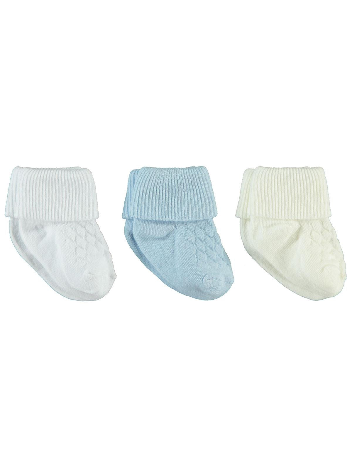 Civil Baby Erkek Bebek 3'lü Çorap Set 0-6 Ay