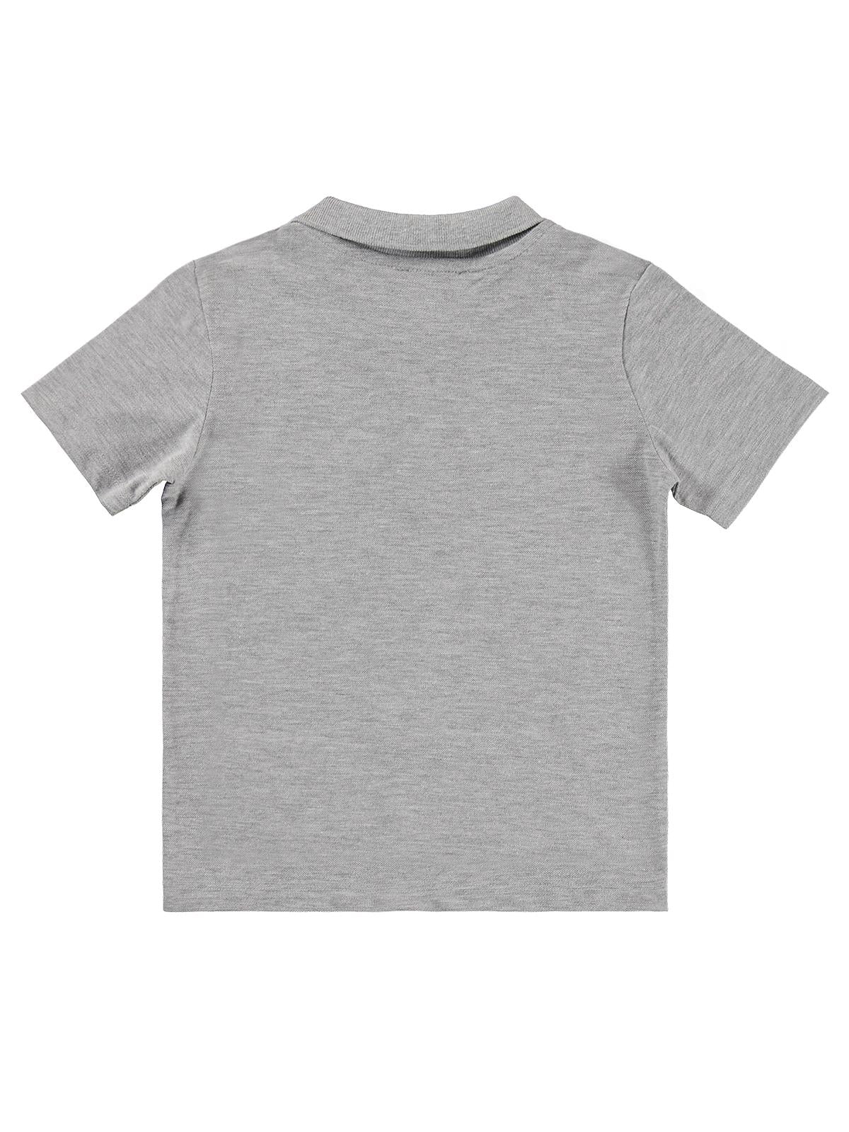 Civil Erkek Çocuk Basic Polo Pike Tshirt | Polo Pike Kısa Kol | Okul Kreş ve Günlük Kullanım - Gri