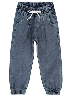 Civil Kız Çocuk Jogger Pantolon | Kot | Okul Kreş ve Günlük Kullanım - Mavi