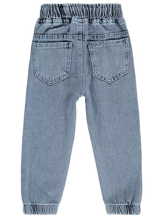 Civil Girls Kız Çocuk Jogger Pantolon | Kot | Okul Kreş ve Günlük Kullanım - Mavi