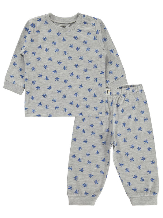 Civil Baby Palmiye Emprime 6-18 Ay Erkek Pijama Takım - Gri