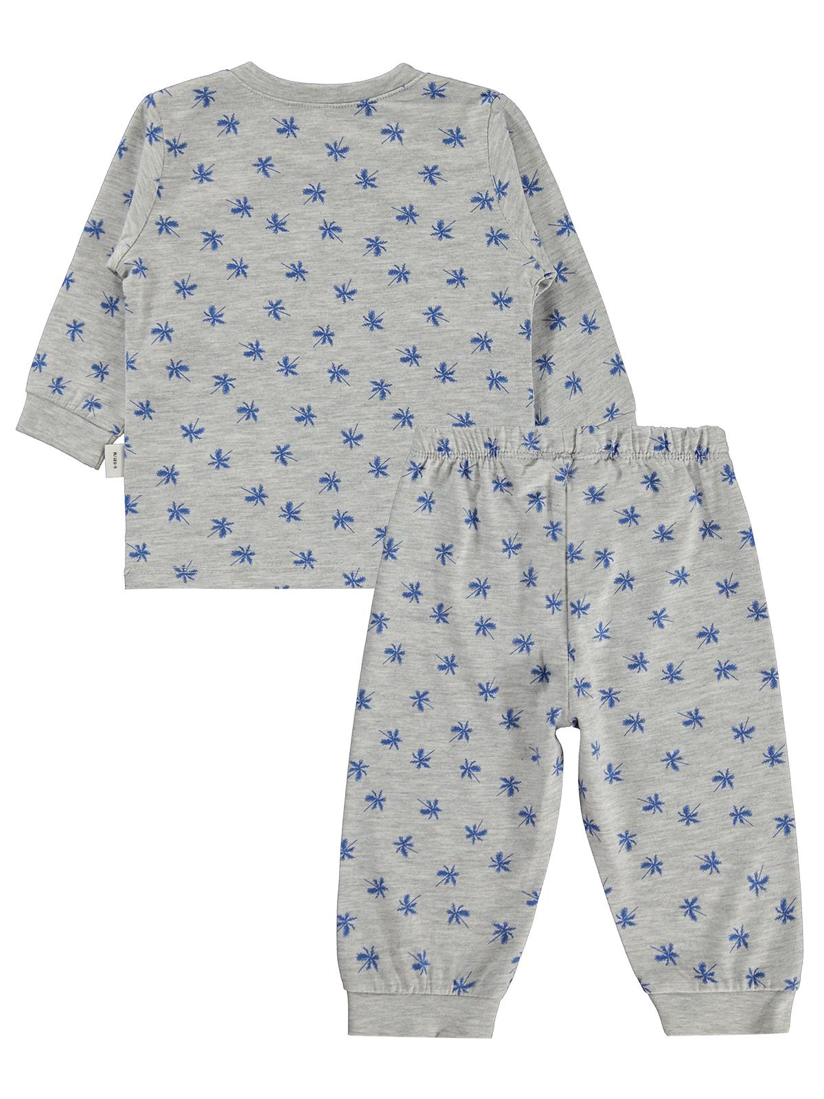 Civil Baby Palmiye Emprime 6-18 Ay Erkek Pijama Takım - Gri