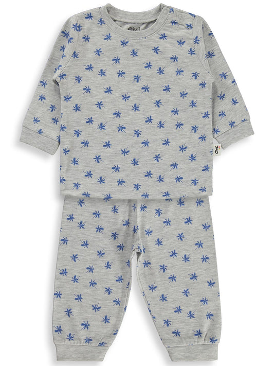 Civil Baby Palmiye Emprime 6-18 Ay Erkek Pijama Takım - Gri