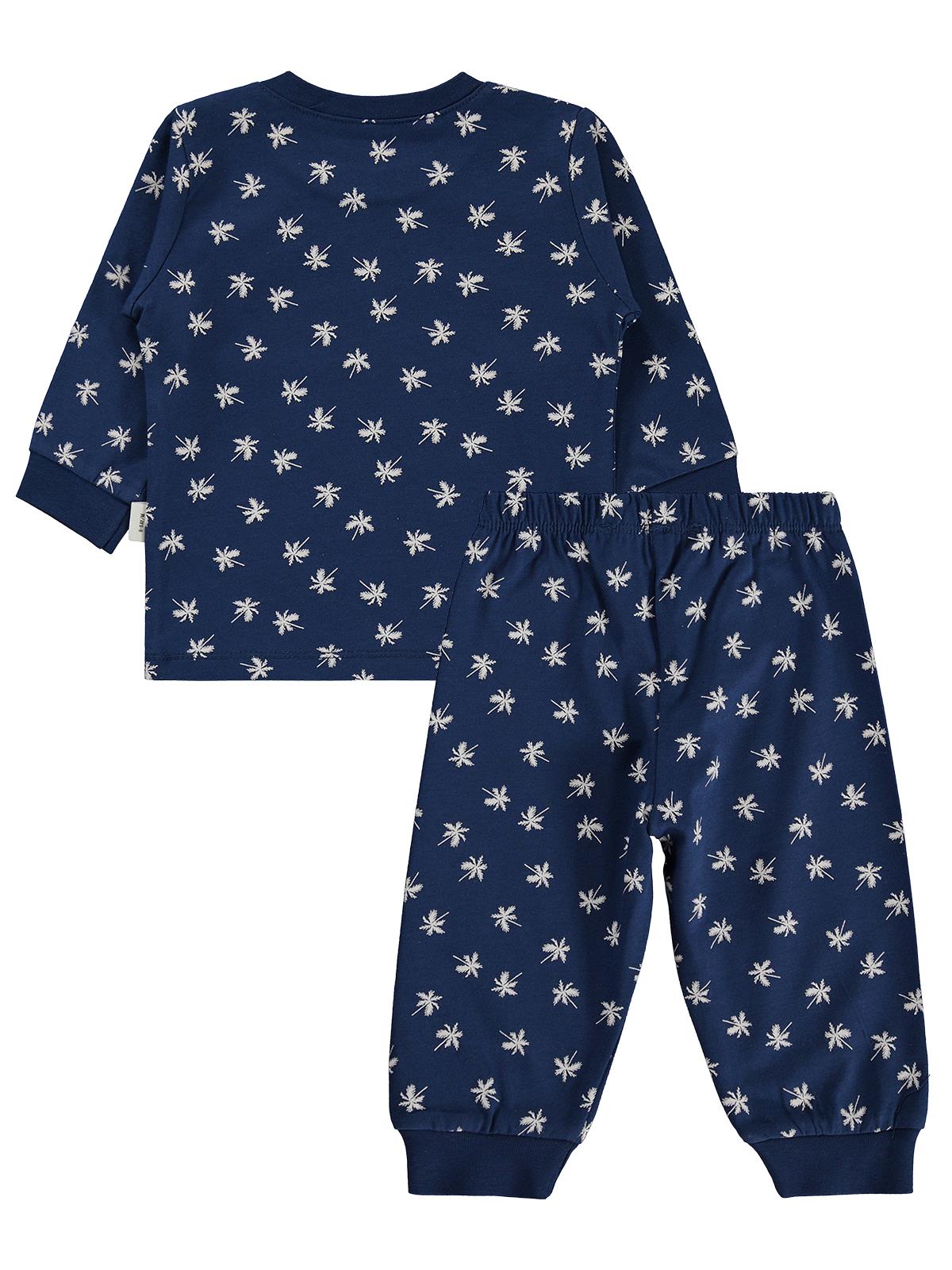 Civil Baby Palmiye Emprime 6-18 Ay Erkek Pijama Takım - Lacivert
