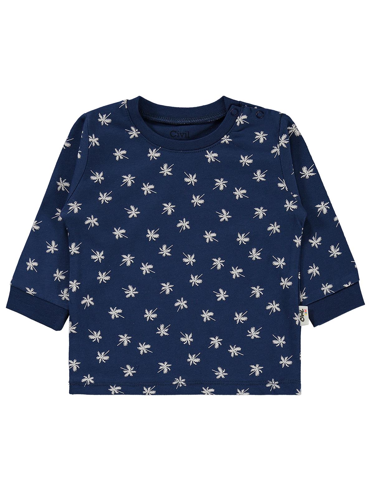 Civil Baby Palmiye Emprime 6-18 Ay Erkek Pijama Takım - Lacivert