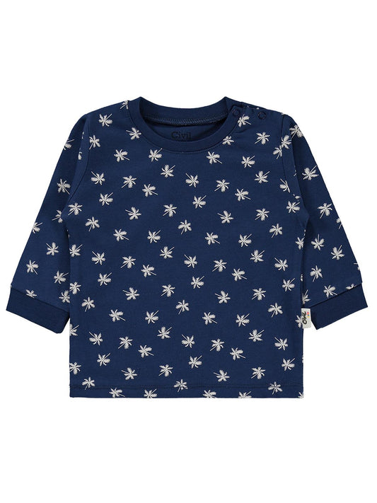 Civil Baby Palmiye Emprime 6-18 Ay Erkek Pijama Takım - Lacivert