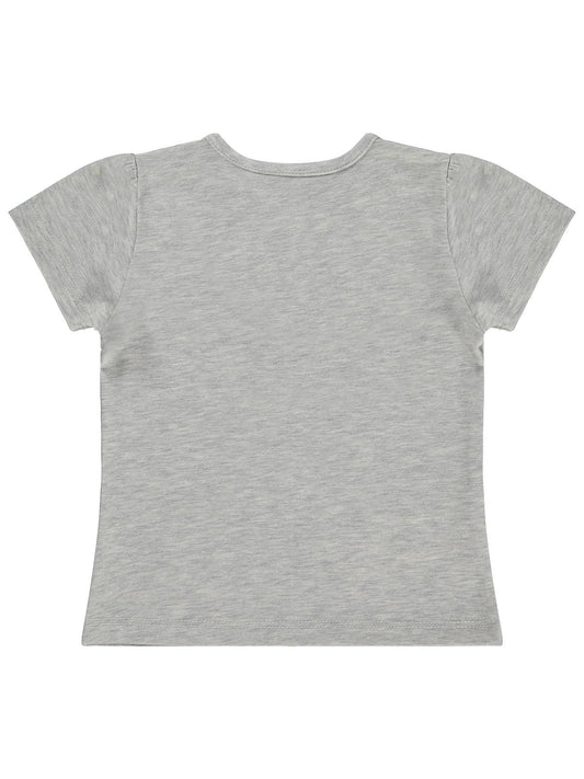 Civil Baby Kız Bebek Tişört 6-18 Ay - Gri