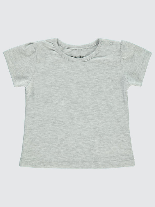 Civil Baby Kız Bebek Tişört 6-18 Ay - Gri