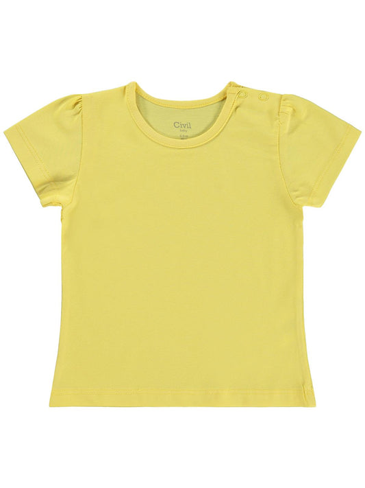 Civil Baby Kız Bebek Tişört 6-18 Ay - Sarı