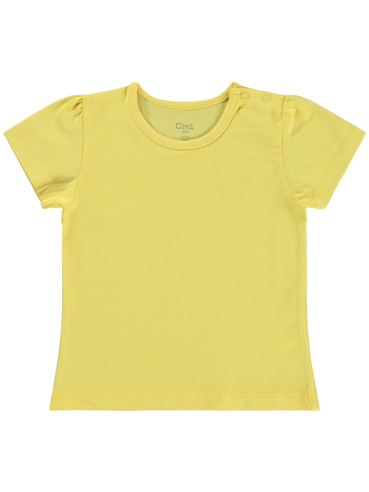 Civil Baby Kız Bebek Tişört 6-18 Ay - Sarı