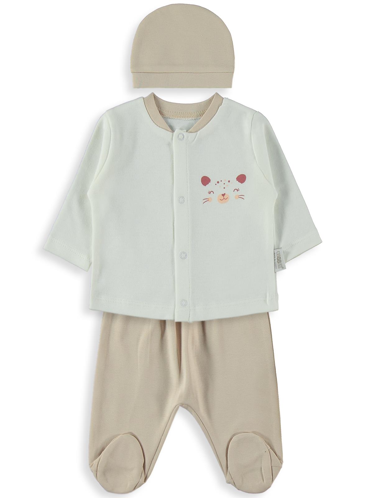 Bebbek Baby Gırls Leopard  Zıbın Setleri - Pembe