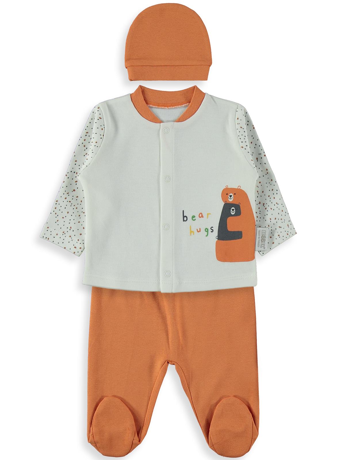 Bebbek Bear Hugs  Zıbın Setleri - Turuncu