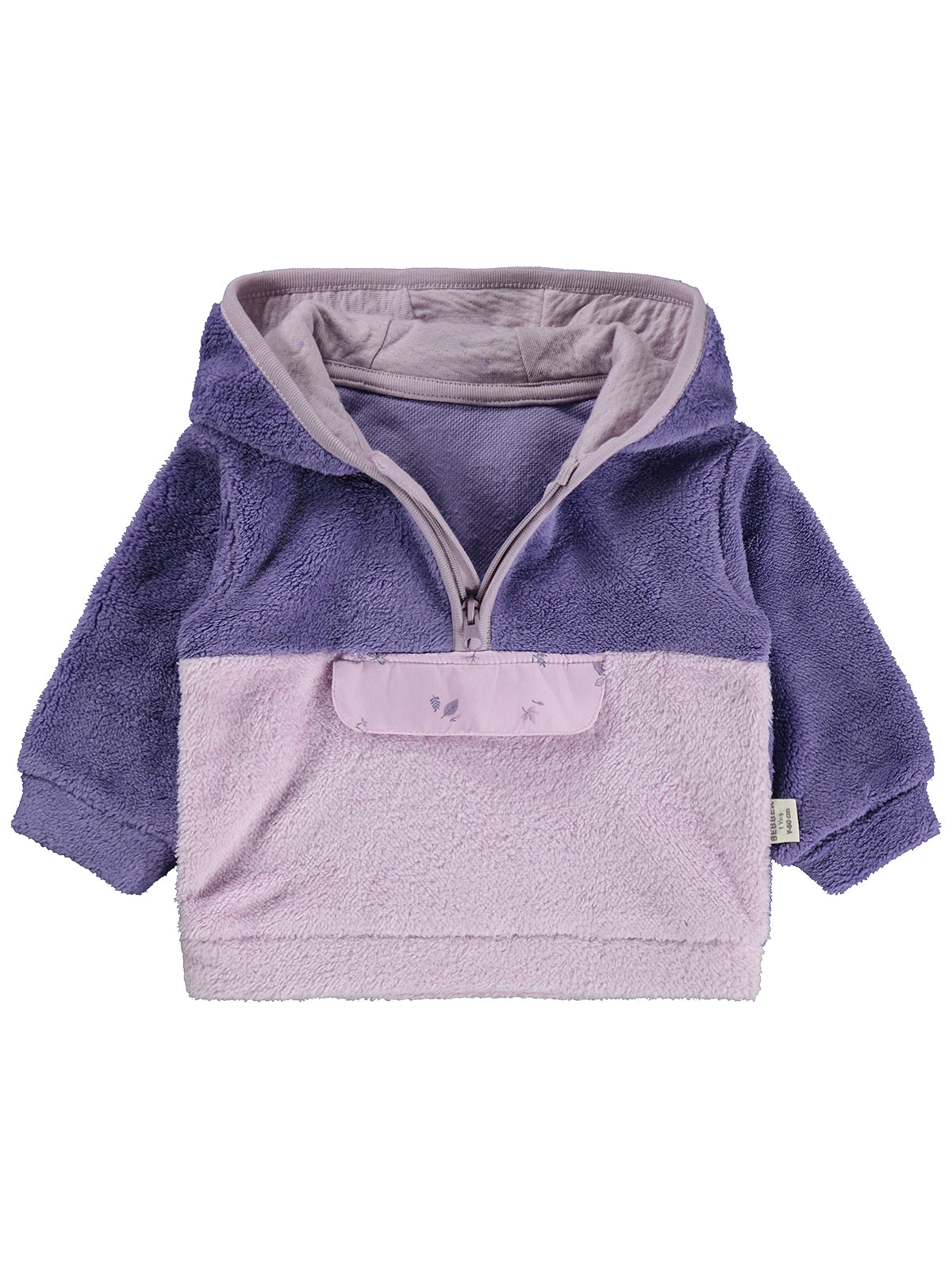 Bebbek Kapşonlu Fermuarlı 2-5 Yaş Sweatshirt - Lila