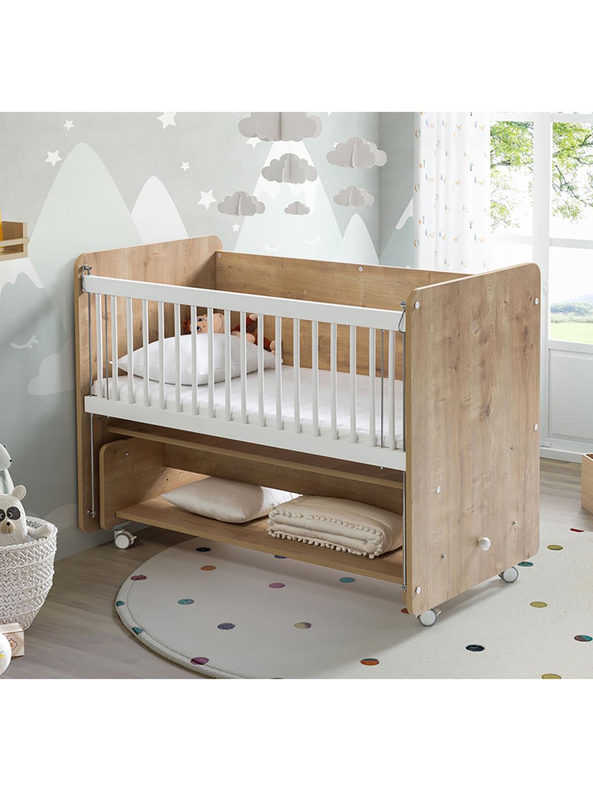 Babywhen Sallanan ve Tekerlekli Başucu Beşiği 60x120 cm