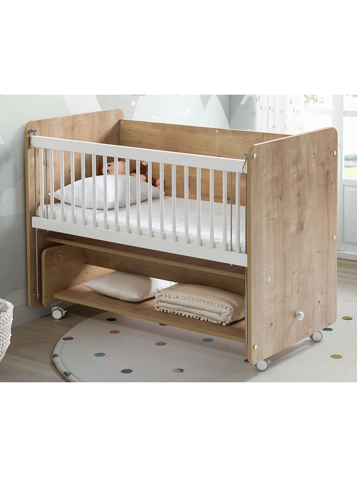 Babywhen Sallanan ve Tekerlekli Başucu Beşiği 60x120 cm