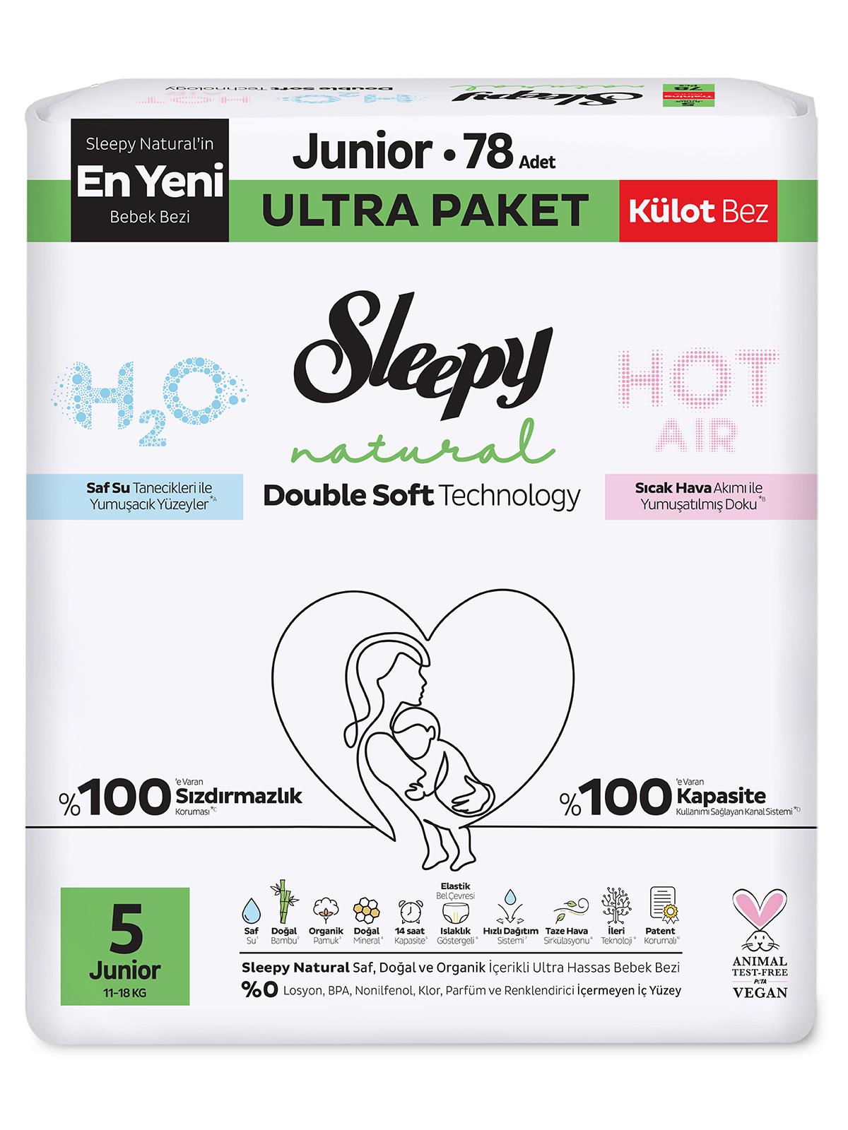 Sleepy Natural Double Soft Ultra Külot Junıor 78 Adet