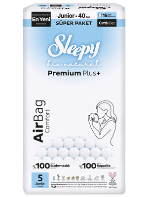 Sleepy Bio Natural Airbag Bebek Bezi 5 Numara Junior 40 Adet
