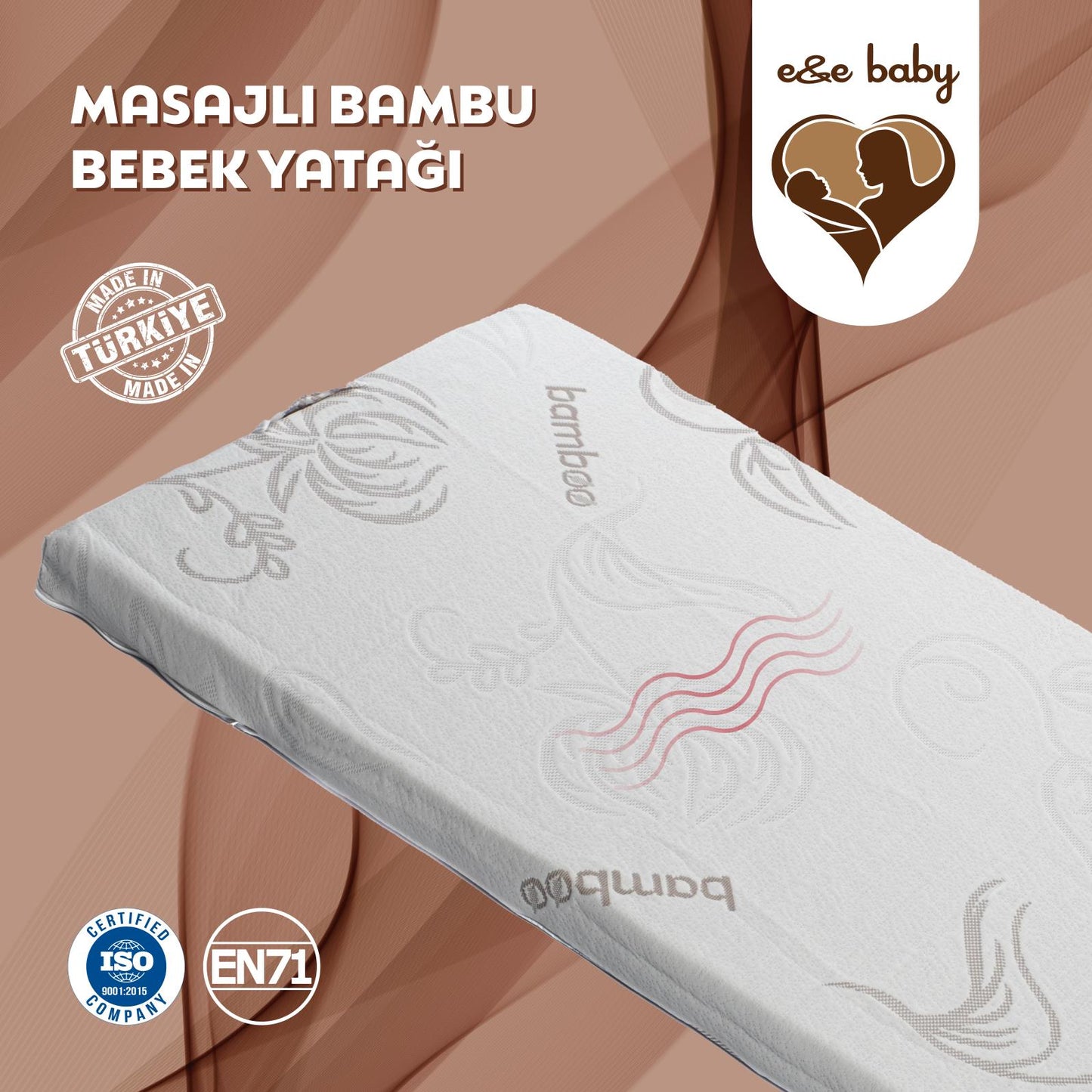 E&E Baby Masaj Yapan Bambu Bebek Yatağı 60x120