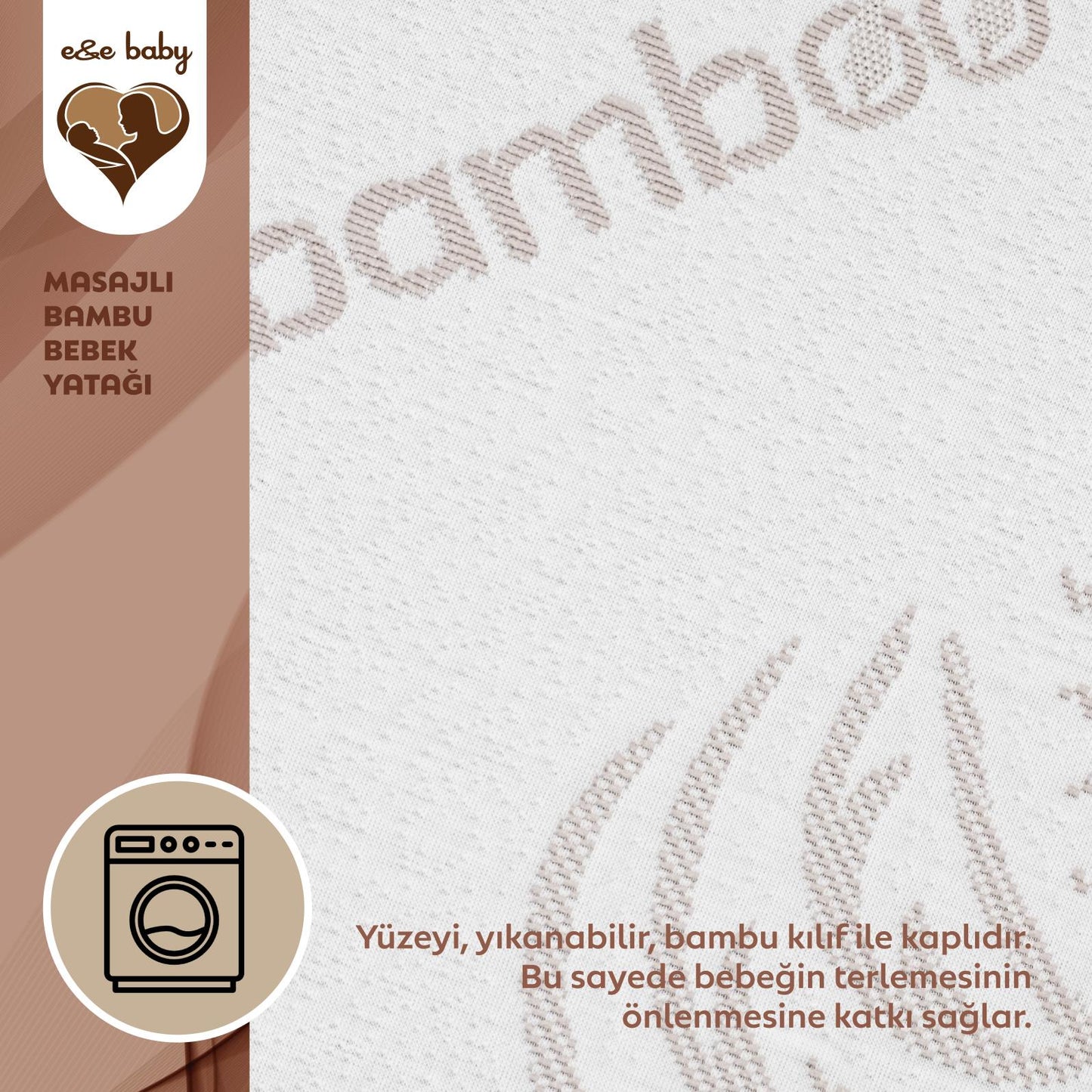 E&E Baby Masaj Yapan Bambu Bebek Yatağı 60x120