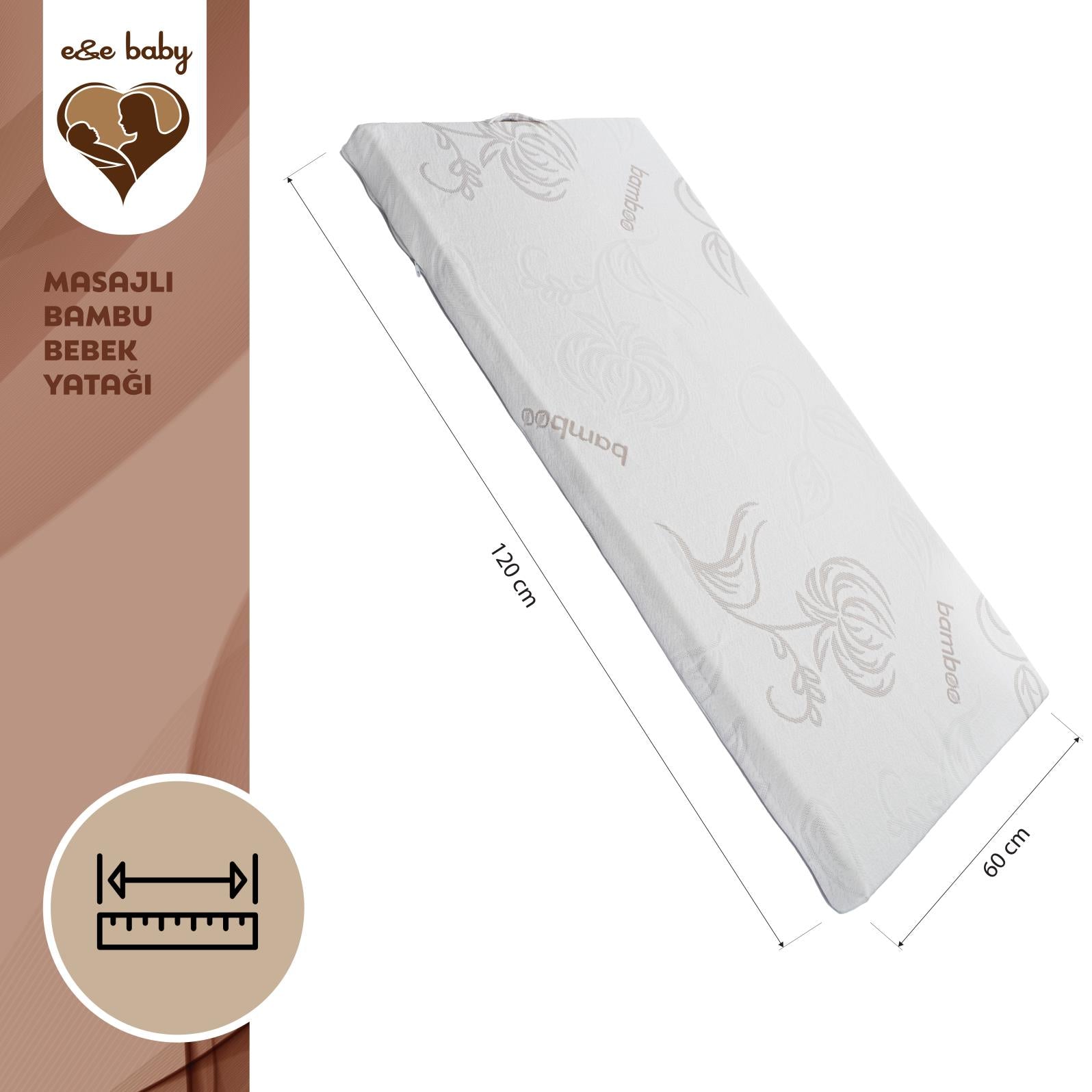 E&E Baby Masaj Yapan Bambu Bebek Yatağı 60x120