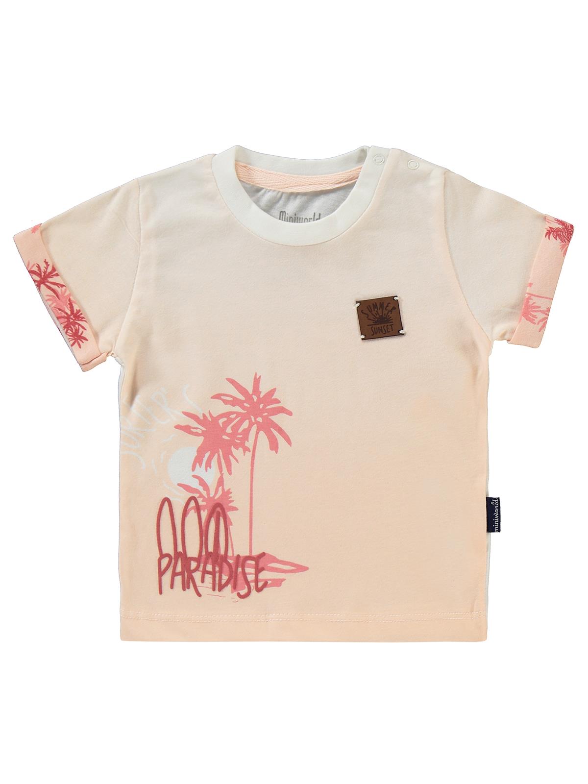 Minidünya Tekstil Surfer's Şortlu 6-18 Ay Takım - Pudra