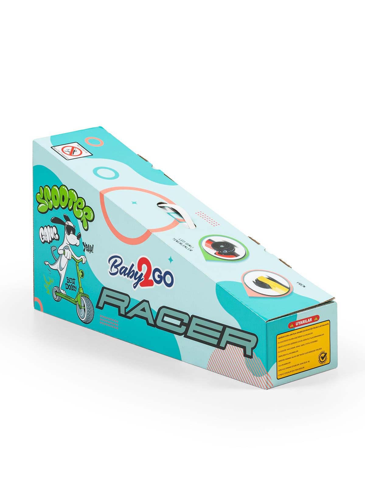 Baby2Go Racer Işıklı Scooter - Sarı