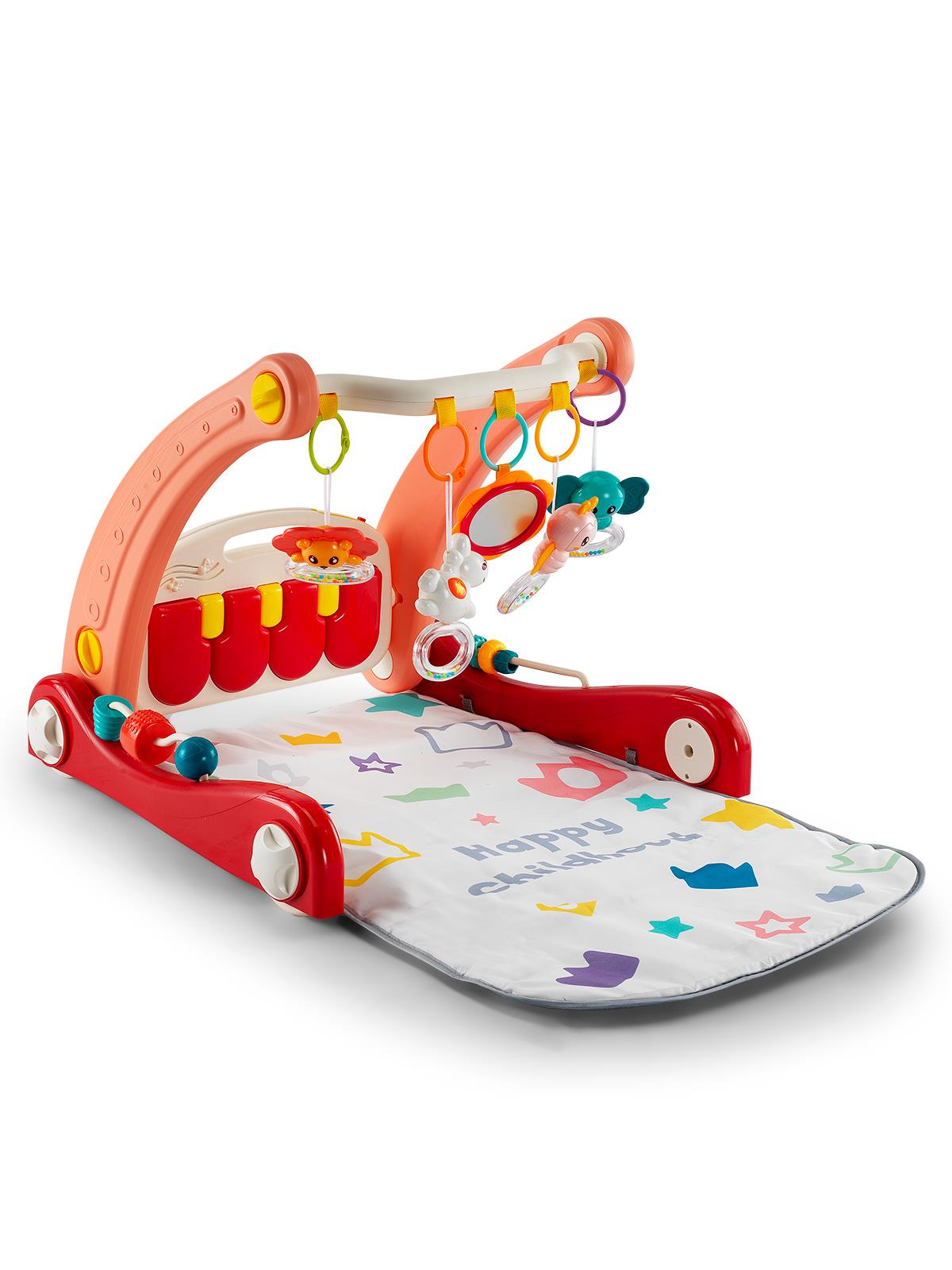 Baby2Go 2'si 1 Arada Piyanolu Oyun Halısı ve Yürüteç - Kırmızı