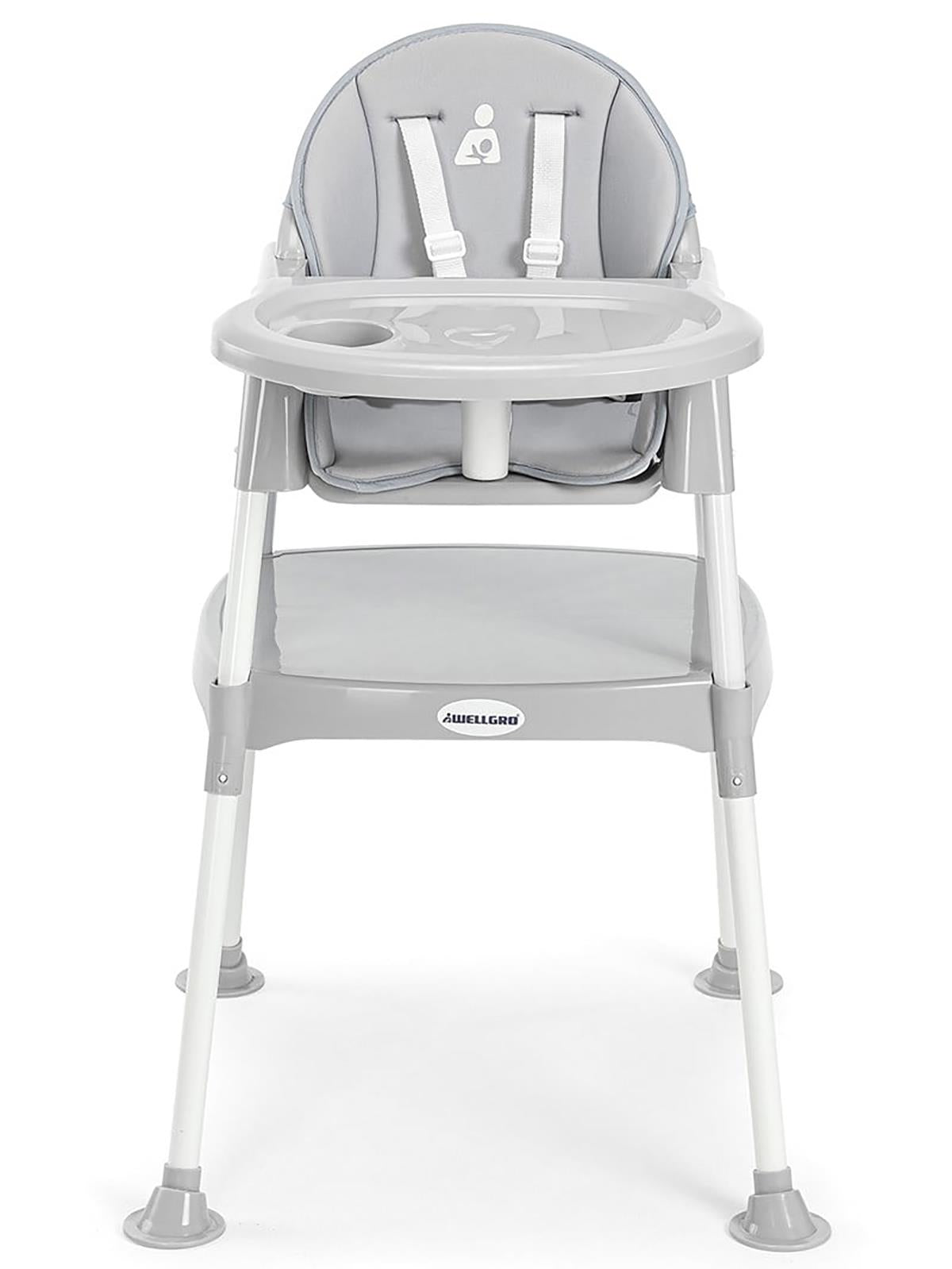 Wellgro Pretty 3in1 Çalışma Masalı Mama Sandalyesi - Gri